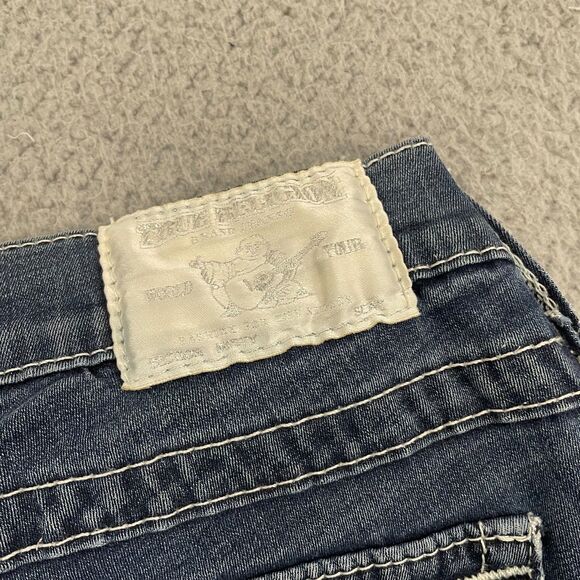 True Religion Skinny Jeans Women 27 Blue Dark Wash Low Rise Denim - Picture 6 of 12